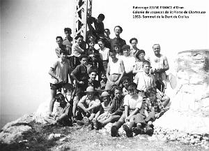 COLO JEUNE FRANCE 1953 au sommet de la Dent de Crolles